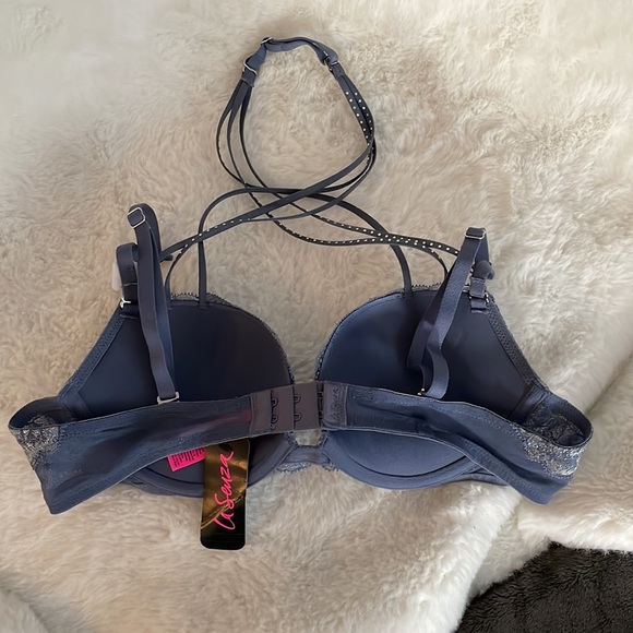 BRAND NEW La Senza bra - Beyond Sexy Model size 36A - blue/metallic silver lace - Picture 5 of 5